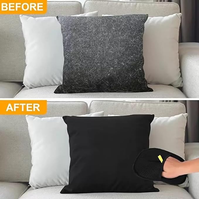 2Pcs Pet Hair Removal Gloves,Efficient Pet Grooming Gloves,Reusable Pet Hair Glove,Reusable Double Sided for Couch, Furniture,Carpet