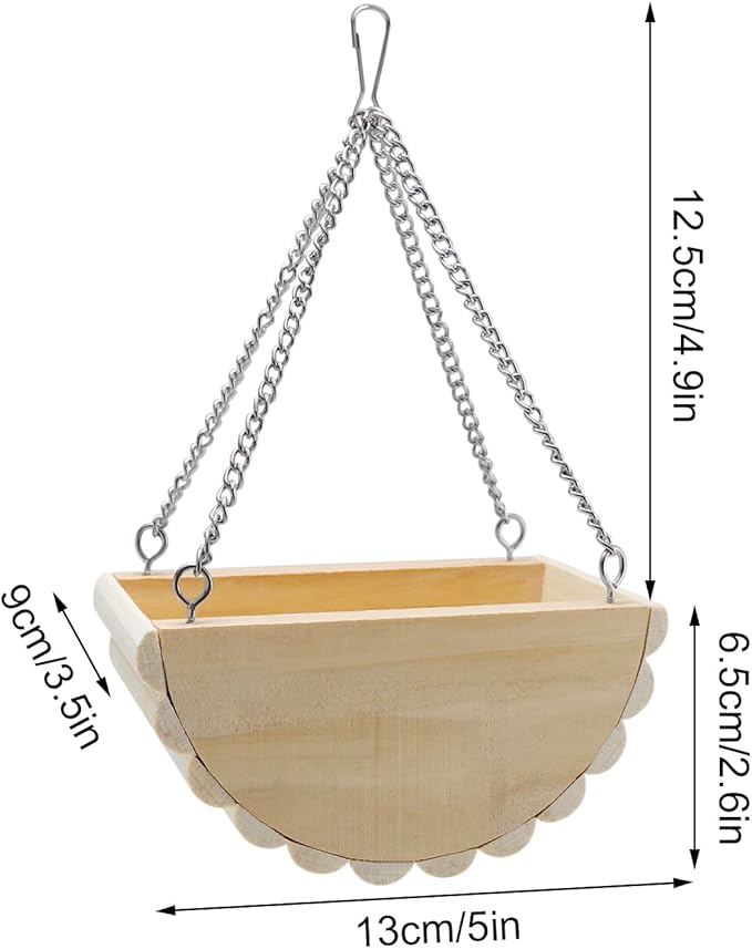 Hamster Wooden Swing Toy Hanging Bed for Gerbil Rat Mouse Dwarf Hamster