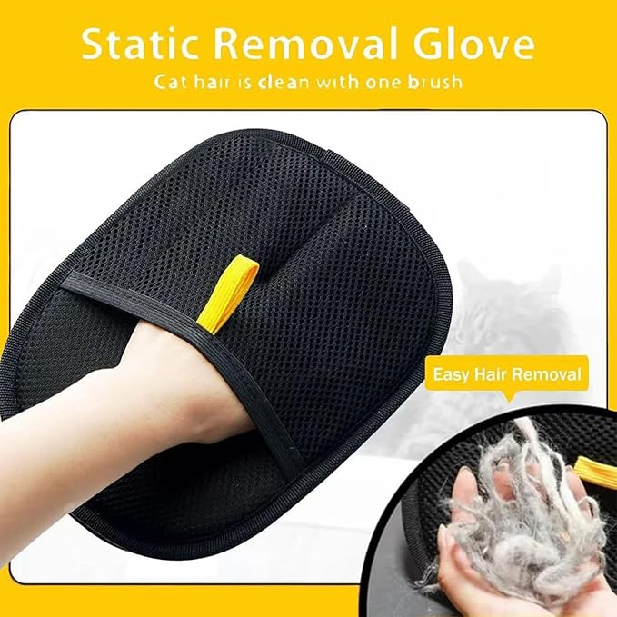2Pcs Pet Hair Remover Glove, 2025 New Upgrade Electrostatic Gloves Pet Hair Removal , Reusable Pet Hair Remover Glove,Gloves for Furniture Bed Sheets Couch Clothes Carpet Car Seat