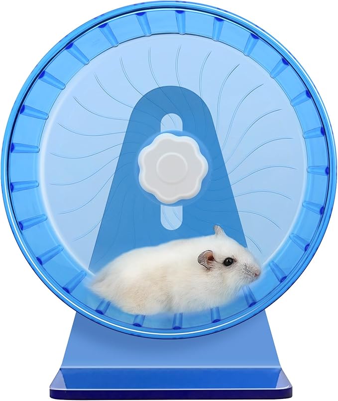 Hamster Wheel,Silent Wheel,Super Silent Hamster Exercise Wheels,Silent Hamster Wheel,Adjustable Stand Hamsters Exercise Wheels,Quiet Rat Wheel (Φ 5.5 inch, Blue)