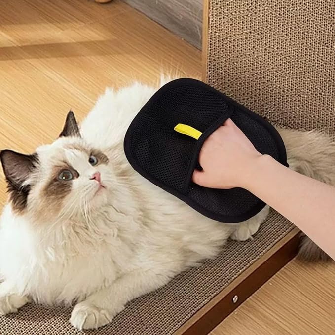 2Pcs Pet Hair Removal Gloves,Efficient Pet Grooming Gloves,Reusable Pet Hair Glove,Reusable Double Sided for Couch, Furniture,Carpet