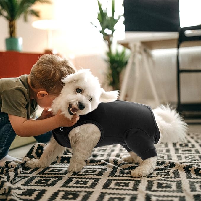 Nanaki Dog Surgery Suit Female Spay, Leg Sleeves for Dog Rear Legs, Doggy Onesie for Surgery Female, Doggy Recovery Suit Male Abdomen, Pet Wound Care Heal Protector, Surgical Suits for Pet Spay