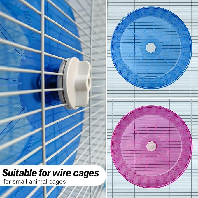 Hamster Wheel,Silent Wheel,Super Silent Hamster Exercise Wheels,Silent Hamster Wheel,Adjustable Stand Hamsters Exercise Wheels,Quiet Rat Wheel (Φ 8.7 inch, Blue)