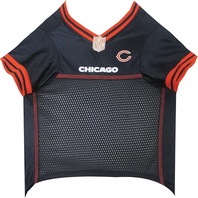 NFL Chicago Bears Dog Jersey, Size: X-Small - Best Football Costume for Dogs & Cats - Licensed Shirt