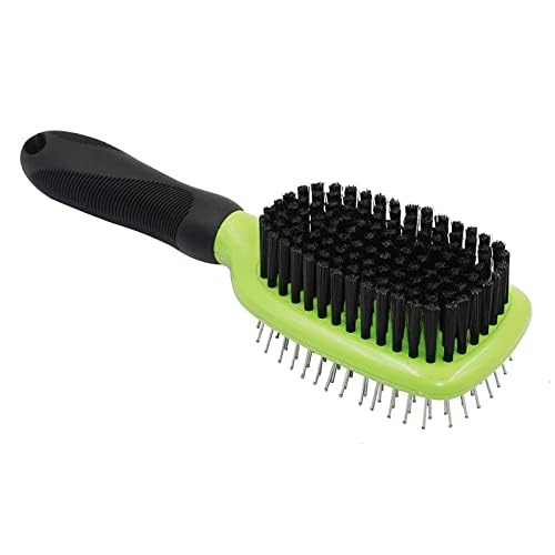 H&H Pets 2-in-1 Grooming Brush for Dogs & Cats - Pin Slicker and Bristle Brush Combo, Perfect for Pet Hair Grooming