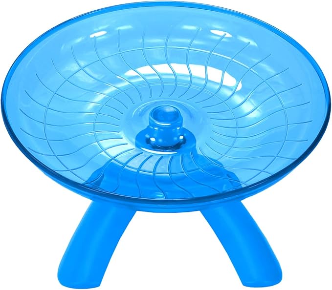 Hamster Wheel Hamster Flying Saucer Silent Exercise Wheel Running Wheel for Dwarf Hamsters Gerbil Mice Small Animals (Blue)