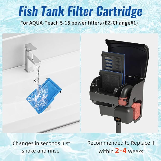 10 Pack Aquarium Filter Cartridge for Marineland Rite-Size C, Fish Tank Filters for Aqua-Tech EZ-Change #3 20-40 & 30-60 Power Filter and for Marineland Penguin PRO Power Filters 275/375