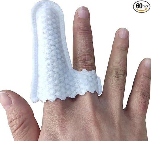 H&H Pets Disposable Finger Toothbrush Dental Dry Wipes for Dogs & Cats -Ultra Soft, Fragrance Free, Hypoallergenic, 60 Count