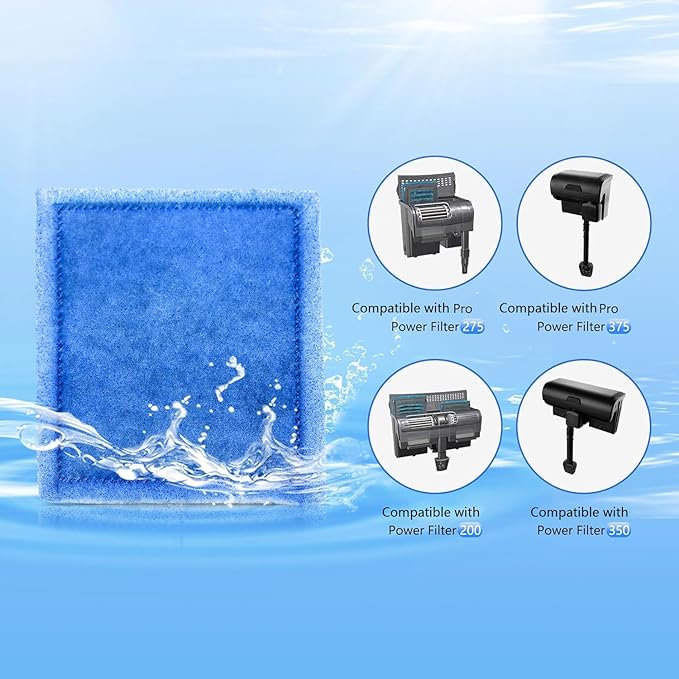 24 Pack Aquarium Rite-Size C Filter Cartridges Compatible with PRO Power Filters 275/375,Power Filters 200/350