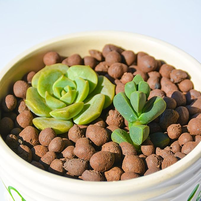 Halatool 16LB Organic Clay Pebbles 4mm-16mm Leca for Plants 100% Natural Lightweight Hydroton Clay Pebbles for Hydroponics Gardening Orchids Drainage Decoration Aquaponics