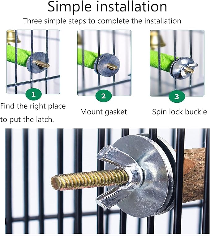 Hamiledyi Bird Perches for Cage Grinding Sand Bird Perches 8pcs Claw Trim Cage Perches Stand for Starlings, Parakeets Lovebirds Canaries Green Cheeked Conures (0.78 in Diameter)