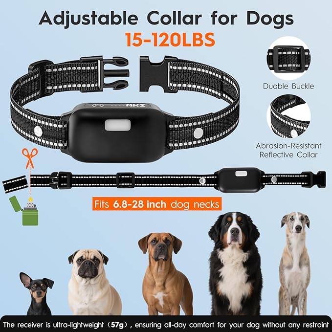 3 Dog Shock Collar with Remote,4200FT Dog Training Collar with Battery Display, 4 Trainning Modes,Rechargeable Electric Dog Collar for Large Medium Dogs (15-120Lbs) with Flash Light
