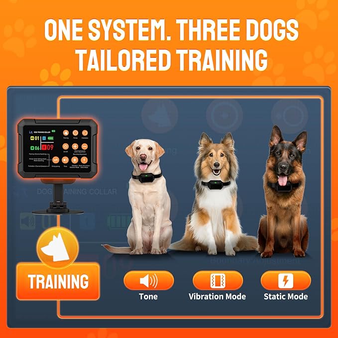 2025 Upgraded Wireless Dog Fence, Dog Training, No-Go Zone, 3-in-1 Precision Radar Electric fence for dogs, Coverage up to 1 Acre, Real-Time Distance Monitoring, Indoor & Outdoor, Medium & Large Dogs