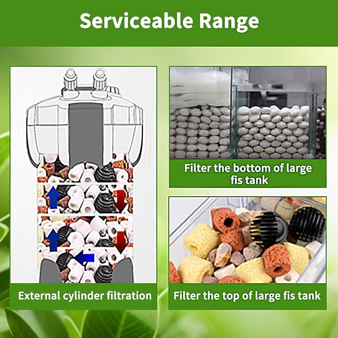 Hamiledyi 4 LB Aquarium Filter Media Bio Balls Ceramic Rings Media with Mesh Bag for Fish Tank and Pond Canister Biological Biofilter Filter (White)