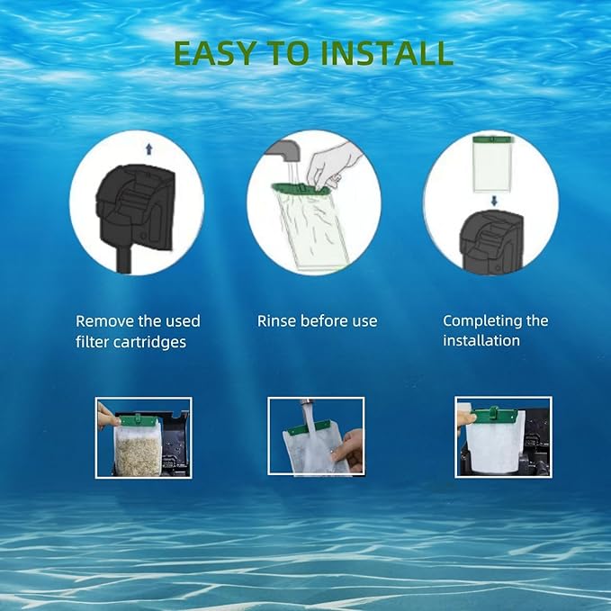 10 Pack Medium Replacement Filter Cartridges for Tetra Whisper Bio-Bag Filters, Compatible with 10i/IQ10/PF10 and ReptoFilter Aquariums