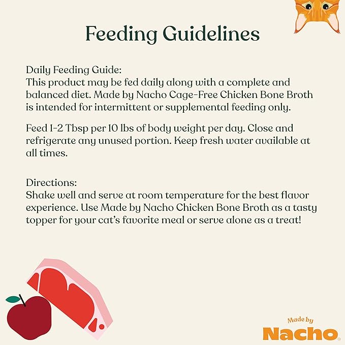 Made by Nacho Bone Broth Cat Food Topper for Hydration and Picky Eaters - Add Protein and Flavor to Your Dry Cat Food – Supports Optimal Nutrition, Digestion, Skin & Coat, 11 oz. (Pack of 4), Beef
