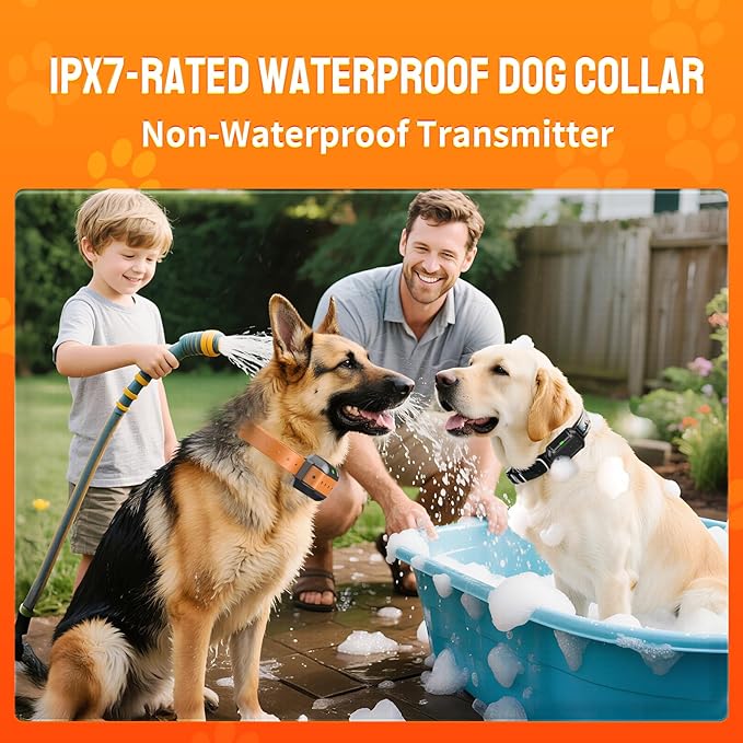 2025 New Model 3-in-1 Wireless Dog Fence System - Radar Dog Fence, Training Collar, No-Go Zones for Large/Medium Dogs | 1-Acre Coverage | Indoor/Outdoor Use | Real-Time Tracking (for 2 Dogs)
