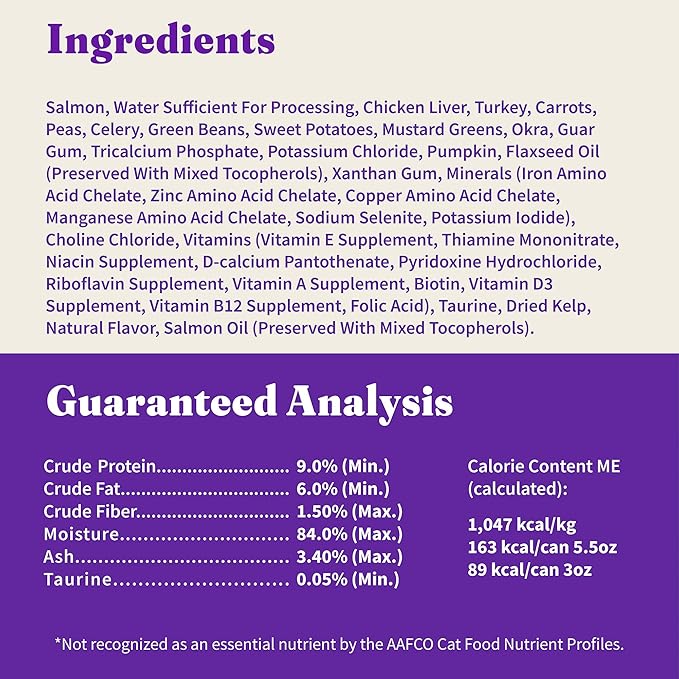 Halo Wet Cat Food Whole Salmon Stew Recipe, Grain Free Wet Cat Pate, Canned Cat Food for Extra Hydration, 5.5 Oz Can (Pack of 12)