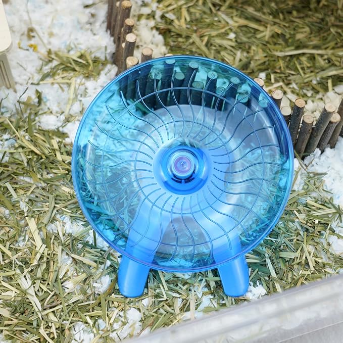 Hamster Wheel Flying Saucer Silent Exercise Wheel Running Wheel for Hamsters, Gerbils, Mice and Other Small Pets, Silent Hamster Running Wheel(Blue)