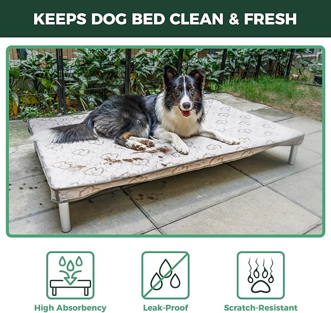 FXW TitanNest Chew-Proof Elevated Dog Bed, Raised Cot for Indoor/Outdoor/Camping Use, Durable & Waterproof Cooling Pet Bed with Exclusive Cover for Extra-Small Dogs, 30.0" L x 22.0" W x 4.5" H, Black