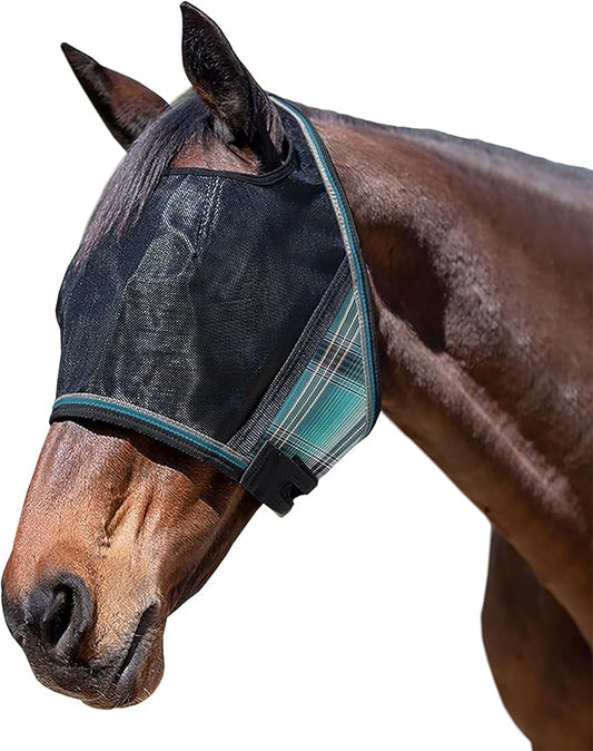 Kensington UViator CatchMask Horse Fly Mask with Web Trim UV Eye Protection Mask for Horse - XL, Atlantis