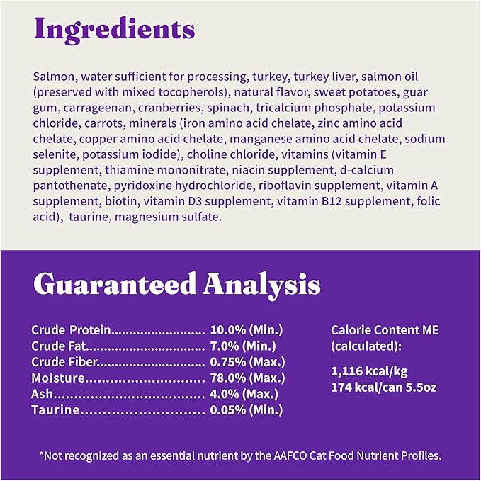 Halo Purely For Pets Halo Indoor Wet Cat Food, Grain Free, Salmon Pate, 5.5 Ounce (Pack of 12)